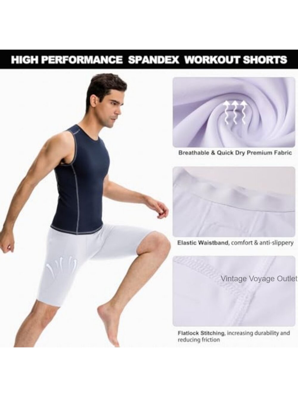 Compression Shorts Men Spandex Sports Workout Running Gym Athletic Baselayer - Picture 4 of 6